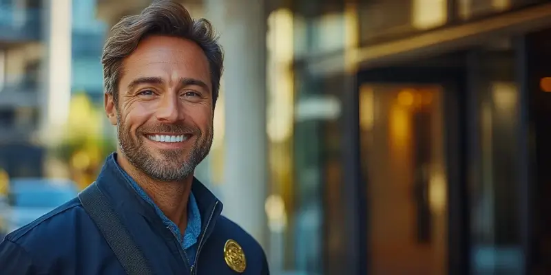 Czy agencja ochrony może jeździć z niebieskim kogutem?