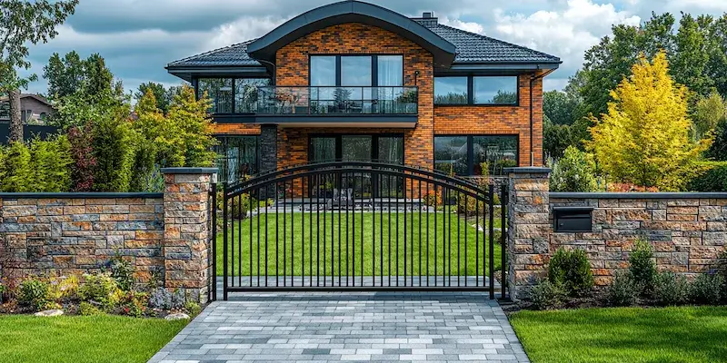 Moderne Metallzäune aus Polen